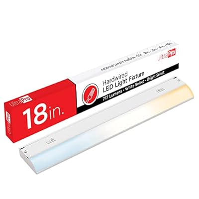 UltraPro 18 inch Hardwired Under Cabinet Lights, 3 Color Settings - 2700K/4000K/5000K - Warm White, Cool White, and Daylight, Under Cabinet Lighting, Dimmable Under Counter Lights for Kitchen, 45367