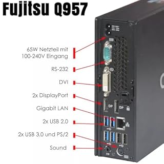 Mini pc Fujitsu Esprimo Q957 • Intel Core i3 6100T • 8GB Ram • 256 GB Ssd • ingresso Type-C e WIFI • windwos 11 pro + office 365 (ricondizionato)