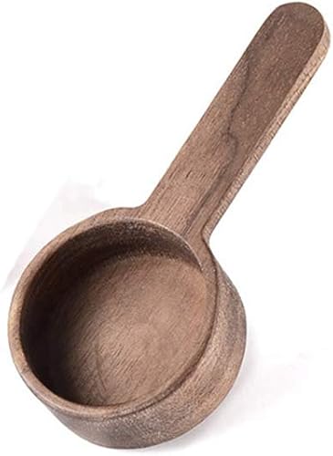 Miniatura 1 de CISHNOU Cucharas de café de madera, cucharada de madera para café molido, cuchara de medición para granos molidos o sopa de té, agitador de mezcla,