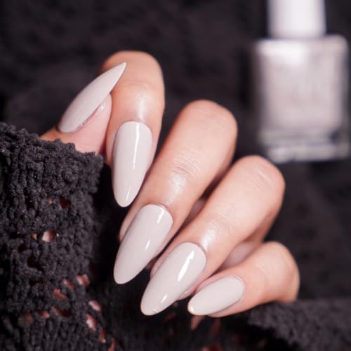 Image of Nails & More Dim Grey Nail Polish, Argan Oil-Infused Gel Shine, Muted Grey Nails, Subtle & Chic | 10ml
