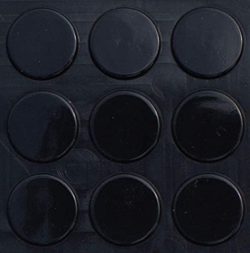large RUBBER FEET ~ 30mm x 2mm ~ Self Adhesive STICKY PADS Dots STOPPERS Bumpers ~ Anti Bang Anti Scratch Furniture Protectors ~ Clear, Black, White (500, Black)