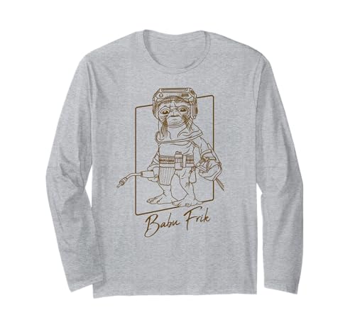 T-shirt Star Wars Babu Frik à manches longues pour fan de science-fiction