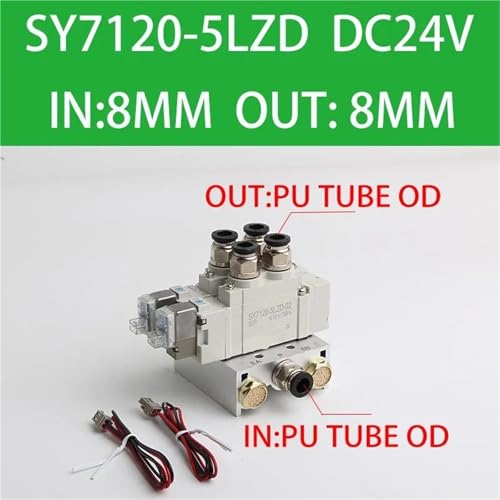 Électrovanne combinée SY7120-5LZD 8mm pour commande de vérin simple - 3