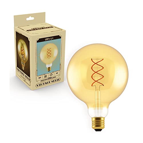 Proventa Bombilla LED vintage filamento Edison cálido E27 5W Globo G1