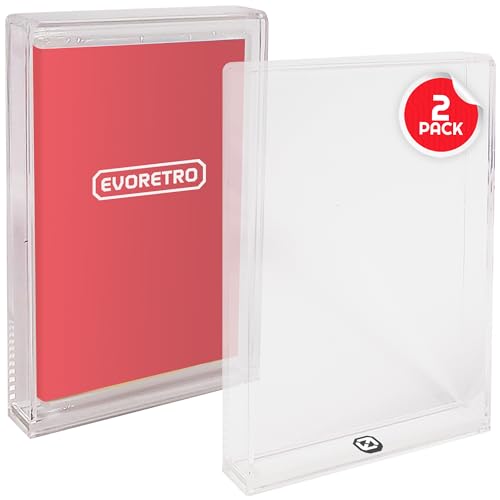 Image of EVORETRO Acrylic Display Case Compatible for Nintendo Switch Games - Clear Game Box Protector with UV Protection - 4MM Thick Protective Case for Retro Nintendo Switch Sports Game (Pack of 2)