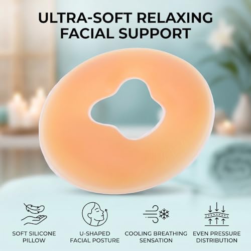 Almohada facial de silicona de alta calidad con tacto suave y agradable para camillas 4