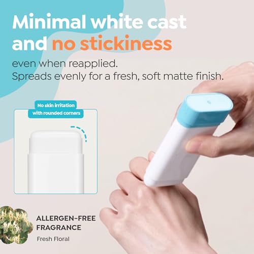 Image of GOONGBE Fresh Sun Stick Mild SPF 50 - No White Cast Zinc Oxide Mineral Sunscreen Stick Balm - Non Greasy Soft Matte Finish - Travel Friendly for Babies, Kids & Adults - Vegan, 0.81oz.