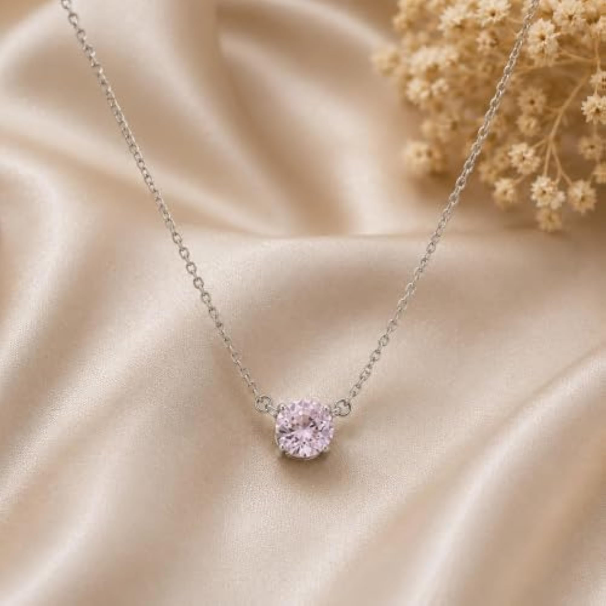 Women's Expression Blush 925 Silver Rhodium Necklace