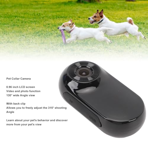 Image of XUMIUZIY Cat Camera Collar, Pet Collar Camera with Memory Card, HD 1080P Wire Less Dog Tracker Camera Adjustable Mini Action Camera for Video Records (32GB)