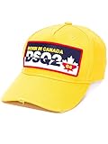 casquette dsq2 pas cher  DSQUARED2 Casquette Baseball Patch DSQ2 Modèle BCM035605C00001 Jaune
