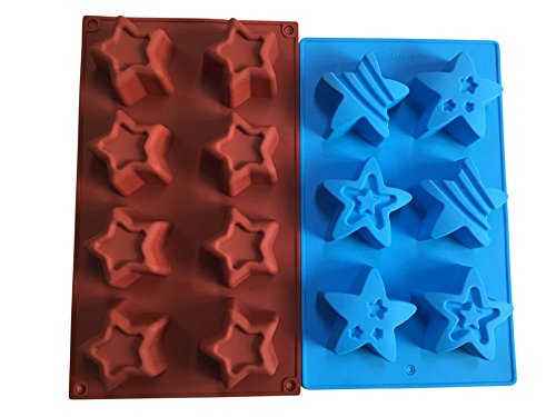 2 Star Shaped Silicone Molds – Patriotic Party Stars Soap Mold – Kids Diy Stellar Star Crayons - 4Th Of July Holiday Shapes By Jolly Jon #TOP25