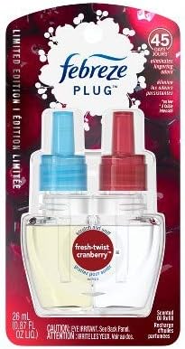Febreze Plug Air Freshener Scented Oil Refill, Fresh-Twist Cranberry (4)