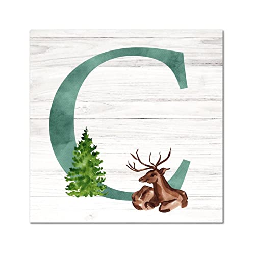 Lettres de l'alphabet en bois C de 30 cm pour décoration murale de maison
