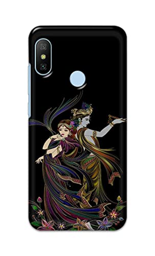 Image of Lord Radha and Krishna Hard Back Case Cover for Mi A2 Back Cover -(J5) VNS2223