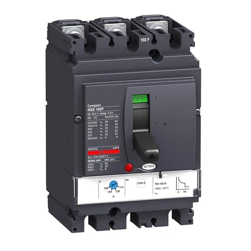 Disjoncteur à boîtier moulé 160A pour éviter les surcharges sur tableau NSX160F 36kA