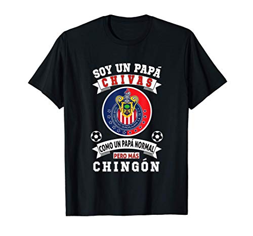 Mens Chivas de Guadalajara Futbol Mexicano Soccer Fan Papa Chivas T-Shirt