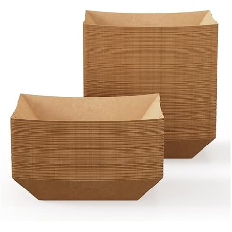 JOLLY CHEF 250 Pack Paper Food Trays Cover
