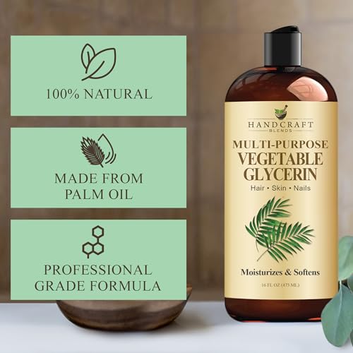 Image of Handcraft Blends Vegetable Glycerin /Glycerine - for DIY Blends 16 Fl Oz - 100% Pure and Natural - Premium Grade Oil for Skin and Hair - Hair and Body - Massage