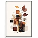 MJ-GRAPHICS® Abstraktes Blätter Poster Herbst Bild 