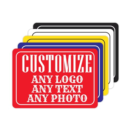 Custom Sign, Personalized Street Sign Metal with Your Text, Name, Logo, Photo, Customized Road Sign for Office, Business, Workplace, Home, Cafe, Bar, Indoor, Outdoor (8x12 inch-Horizontal)