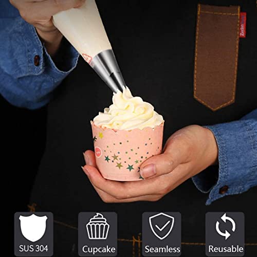Miniatura 5 de Set De 6 Boquillas Pasteleras Profesionales Grandes 580, 2d, 2c, 1m 1a,6b Para Manga Pastelera - Decoración Y Preparación De Cupcakes, Tartas, Buñuelos, Croquetas