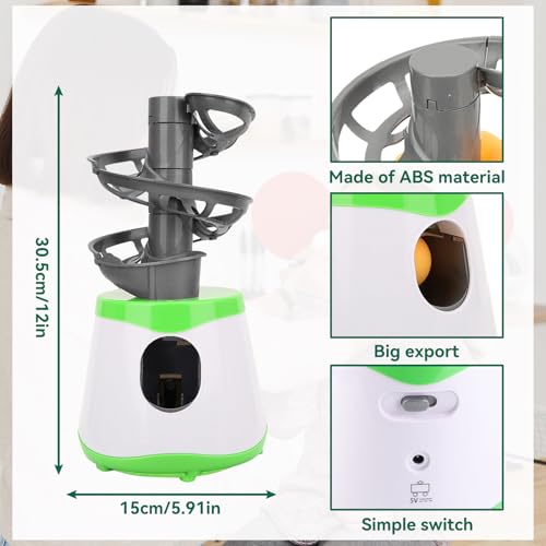 Automatischer Tischtennis Werfer, 30,5x15cm/12x5,91 Zoll Professioneller ABS Tischtennis Roboter Ping Pong Ballmaschine Automatische Werfer Trainingsmaschine Mit 10 Tennis Trainerbällen & Ladekabel