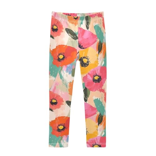 Girls' Leggings Floral Flower Kids Yoga Tights Pants 1 Pack 20861603
