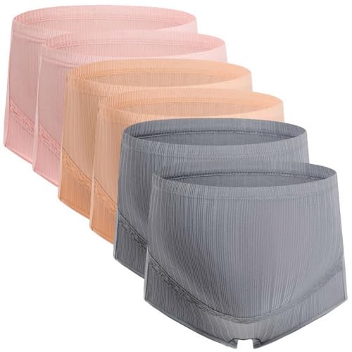 Culotte de grossesse taille haute en coton doux pour la maison