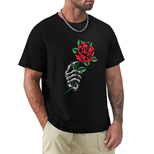 T-Shirt Homme Os de la Main Rose en coton regular fit confortable et élégant