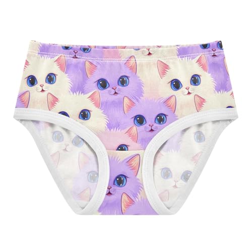 Girls' Underwear Cute Cat Purple Girls' Panties Size 8 2302189