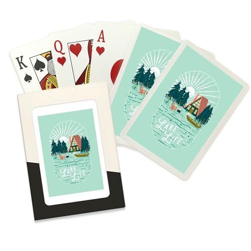 Lantern Press Lake Life Series Baraja de Poker 52 cartas