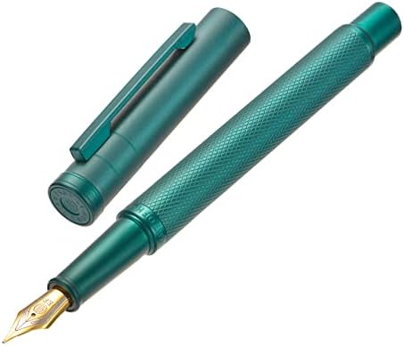 Purple Forest Fountain Pen Fine Nib Classic Design with Converter and Metal Pen Case Set by Hongdian