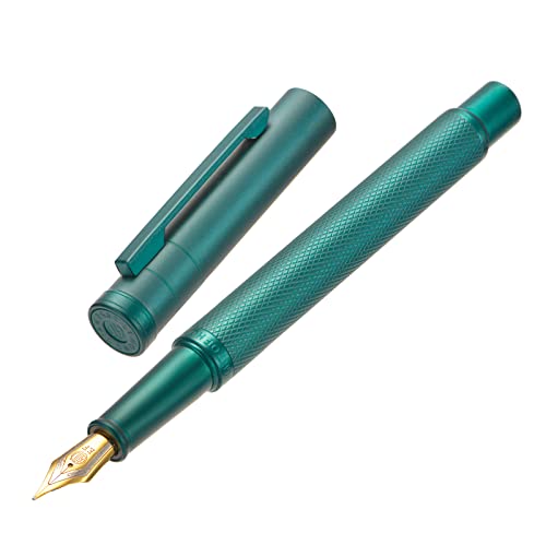 Image of Hongdian 1851 Green Forest Fountain Pen Medium Nib, Classic Design with Converter and Metal Pen Case