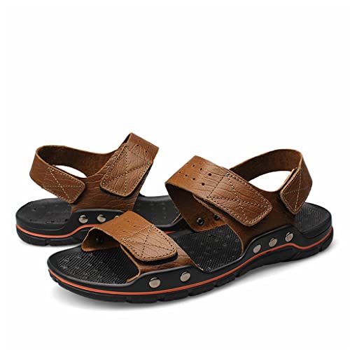 Men's Breathable Men's Sandals Trend Beach Shoes Slippers Sandals Sandals Genuine Leather Sandals(47)2