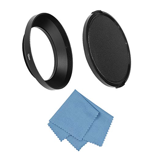 SIOTIメタルレンズフード+クリーニングクロス+レンズキャップ、ライカ/富士フィルム/ニコン/キャノン/サムソンのレンズに対応できる