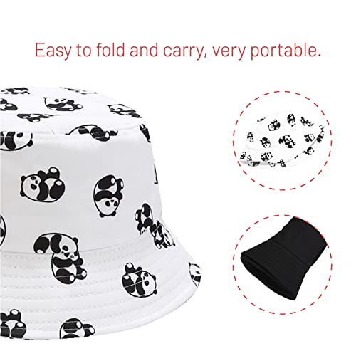 Image of Cotton Bucket Hat for Women Men Summer Travel Sun Beach Bucket Cap, Unisex Outdoor Fisherman Hat