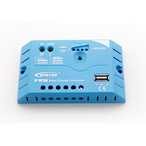 Controlador de carga solar EP-Solar LS0512EU 5A con puerto USB de 5V