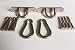 SANXIA 1400 lb Capacity Suspension Ceiling Hooks Hammock Swing Hook Hammock Hooks Indoor Outdoor Carabiners for Yoga Hammocks,Swing Chair Hammock Hanging Kit Swing Hangers for Wooden, Type A
