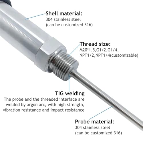 Transmetteur PT100 module sonde de température Hussman sortie 0-5V filet M20 et plongeur 100mm - 7