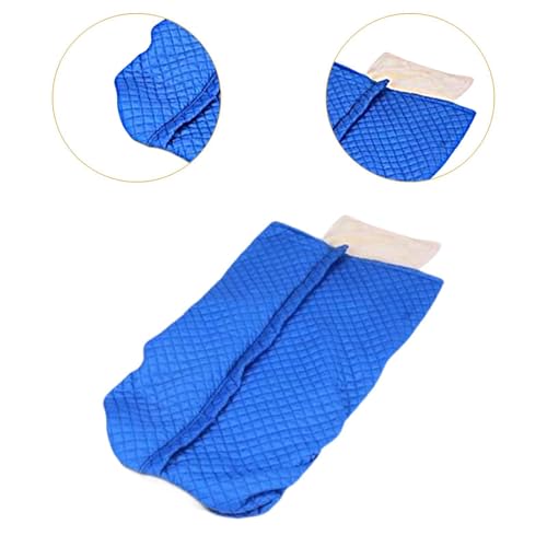 Couverture chaise roulante imperméable en polaire bleue 65x130cm