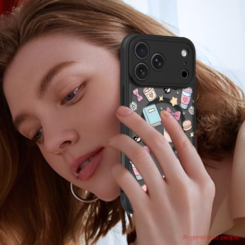Image of KANGHAR Case for iPhone 17 Pro Cute Compatible with for Magsafe Black | Collage Design Protective Magnetic Case for Girls Women