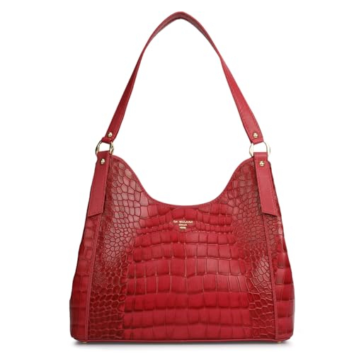 Image of Da Milano Leather Shoulder Bag for Women (01208M-OL)