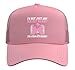 I'm A Hockey Goalie Nanny of A Hockey Keeper Nanny Grandma Trucker Hat with Adjustable Mesh Back, Pink