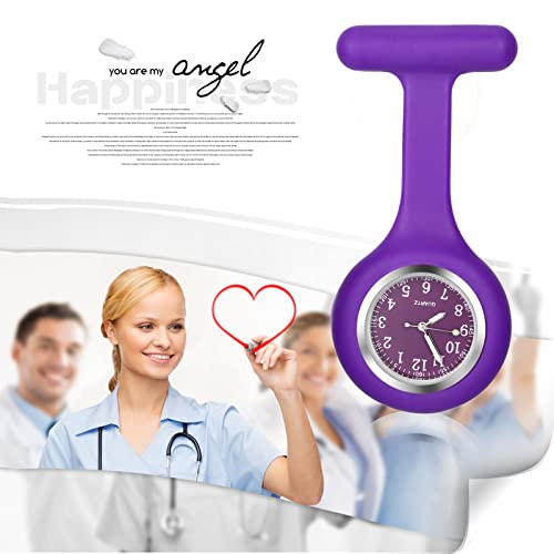 Image of Aroncent Nurse Fob Watch Collection: Medical Professional Lapel Pin-On Pocket Watches with Second Hand - Various Styles and Colors for Healthcare Workers