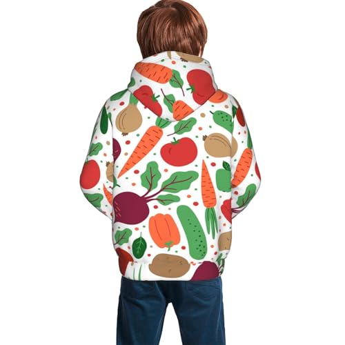 Vegetables Kid Hoodies Boys Sweatshirts Girls Pullover with Pocket4