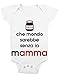 t-shirteria Body para bebé divertido – Que Mondo Sería sin la madre – Body para bebé divertido – Body Mamá – Body para bebé – Día de la Madre – Idea de regalo para recién nacidos blanco 0-6 Meses