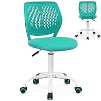 GYMAX Kids Desk Chair, Height Adjustable Study Chairs with PU Casters, Gas Lift, Children Swivel Computer Chair for School Home, Load Capacity 110kg