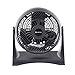 Comfort Zone CZHV8T 8” 3-Speed, Wall-Mountable Table Fan with 180-Degree Adjustable Tilt, Black