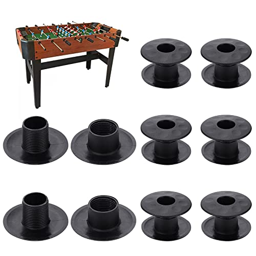 BENECREAT 8 Jeu de Coussinets de Baby-Foot de Table, Tiges de Roulement de Football Noires pour Pièces de Rechange de Baby-Foot Standard, 2 pièces/Kit