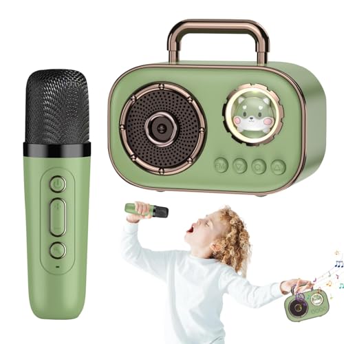 Mini Karaoke Máquina Inalámbrica - Mini Karaoke Machine, Audio Recargable con Dos Micrófonos | Entretenimiento Portátil para el Hogar, Comedor, Cafeterías Y Reuniones Restaurante